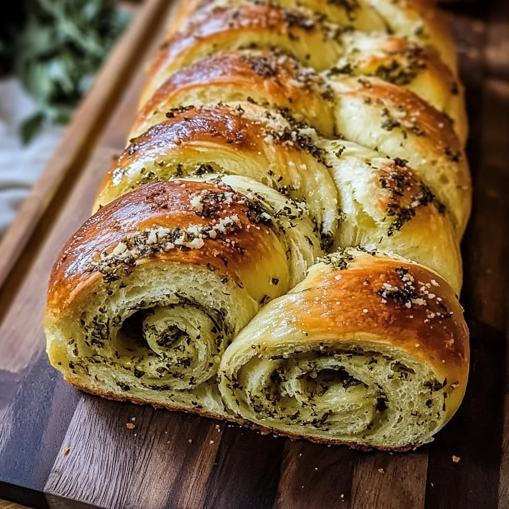 Swirled Garlic Herb Bread