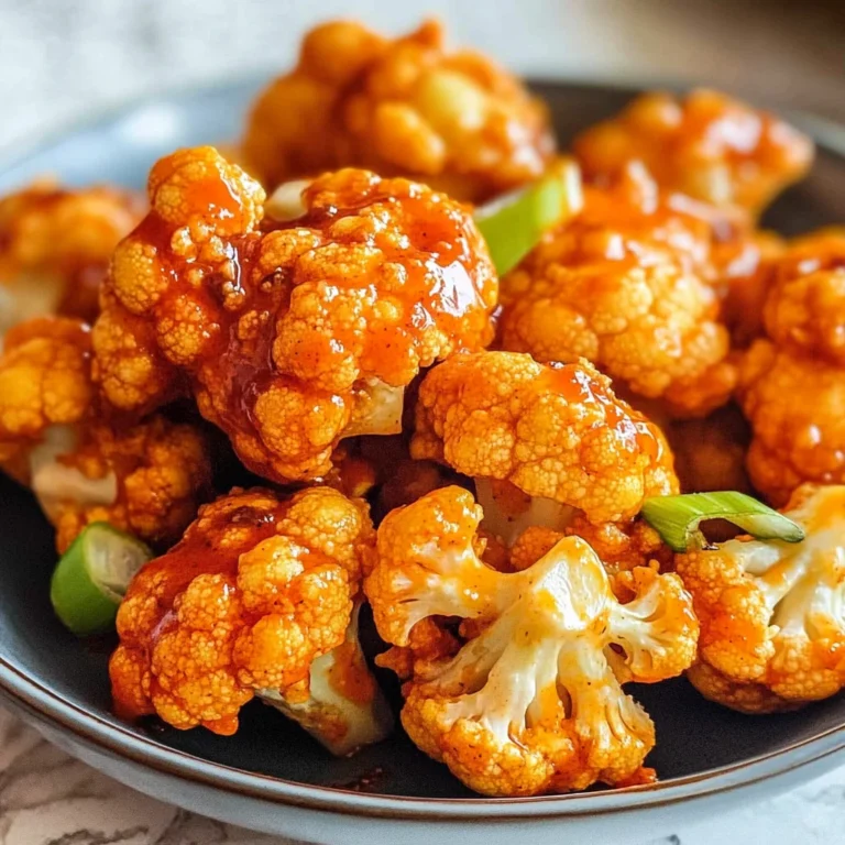 Air Fryer Buffalo Cauliflower with No Breading