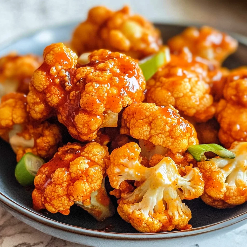 Air Fryer Buffalo Cauliflower with No Breading