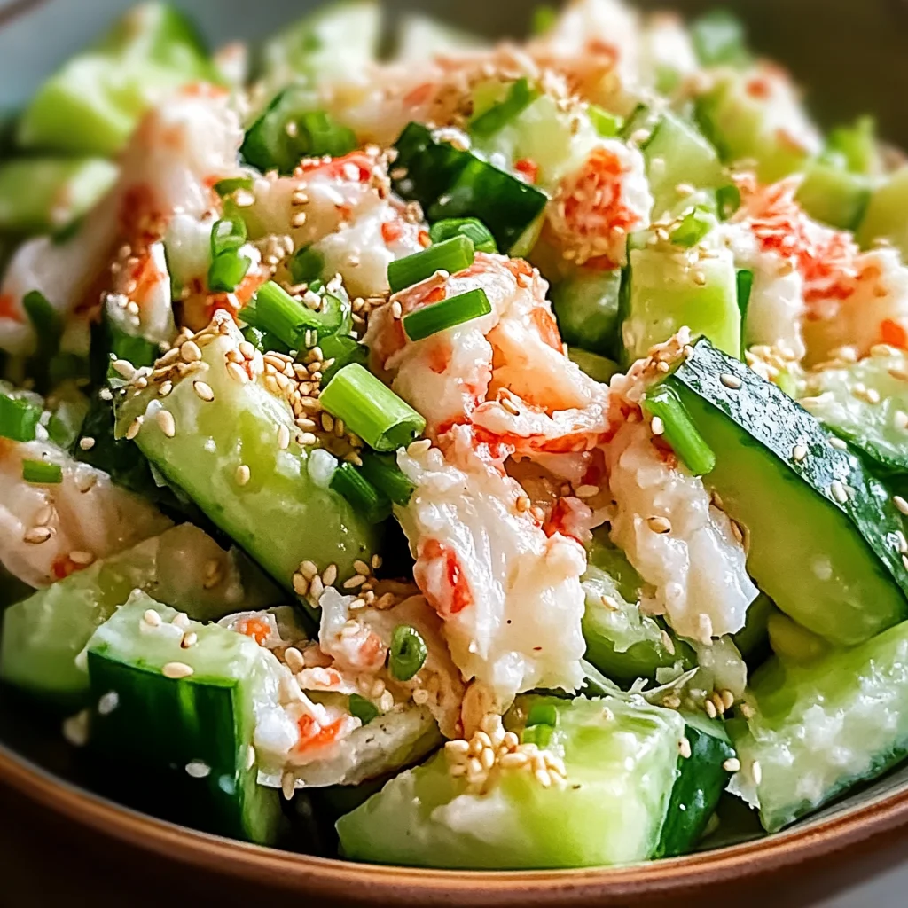 Cucumber Salad with Crab Meat Delight