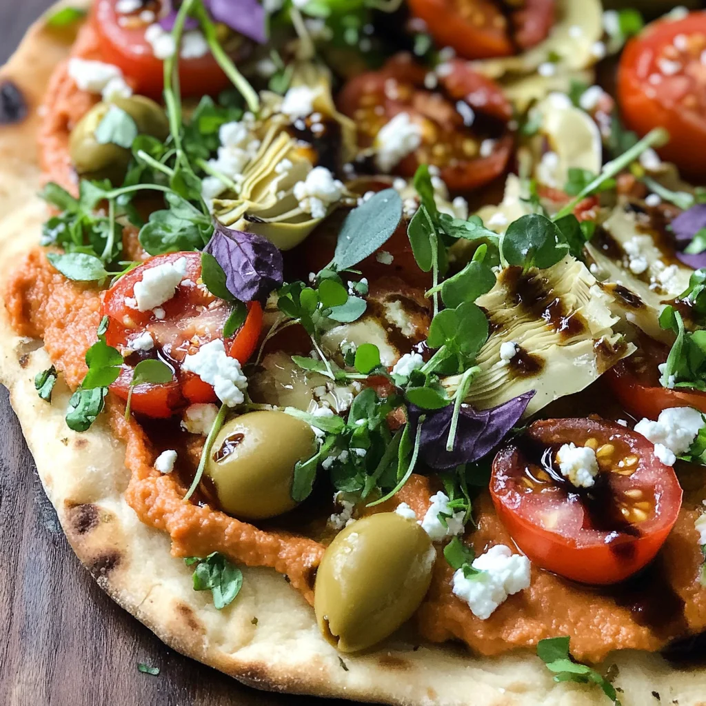 Mediterranean Naan Bread Pizza