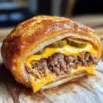 Viral Cheeseburger Onion Ring Roll