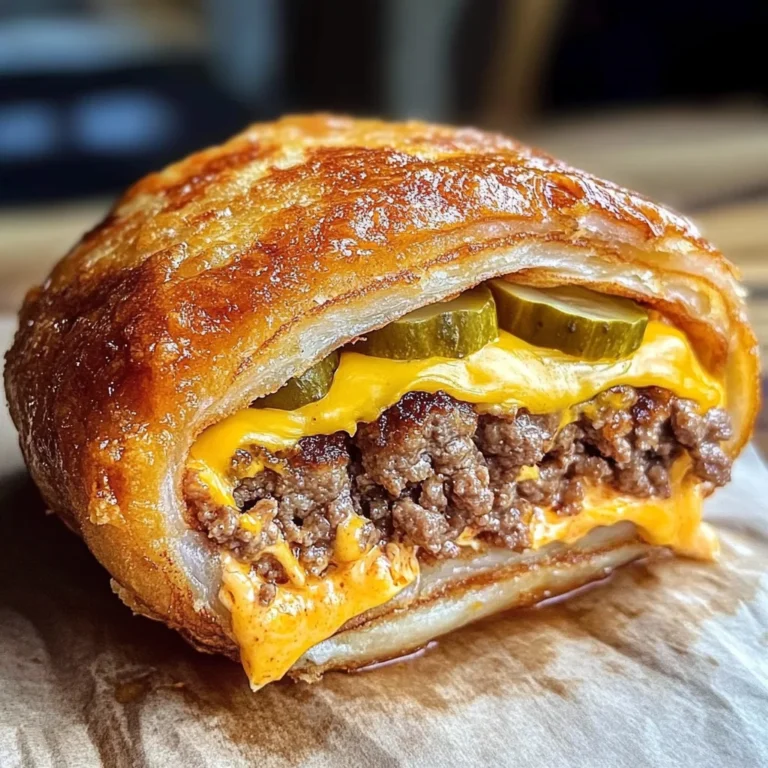 Viral Cheeseburger Onion Ring Roll